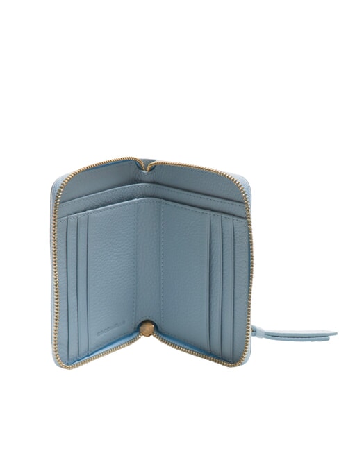 VOILE Mittelgroße Lederbrieftasche mit Rundum-Reißverschluss Nebelblau - Brieftaschen Damen