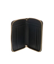 COCCINELLE VOILE Mittelgroße Lederbrieftasche mit Rundum-Reißverschluss Schwarz - Brieftaschen Damen - 2