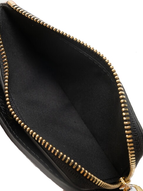 VOILE Mittelgroße Brieftasche aus gehämmertem Leder Schwarz - Brieftaschen Damen