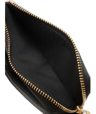 COCCINELLE VOILE Mittelgroße Brieftasche aus gehämmertem Leder Schwarz - Brieftaschen Damen - 4