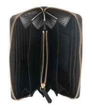 COCCINELLE VOILE Große Brieftasche aus Leder mit Rundum-Reißverschluss Schwarz - Brieftaschen Damen - 2