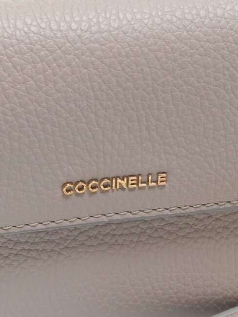 FAINT Mini-Tasche aus gehämmertem Leder hellgrau - Damentaschen