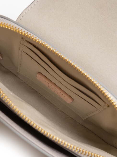 FAINT Mini-Tasche aus gehämmertem Leder hellgrau - Damentaschen