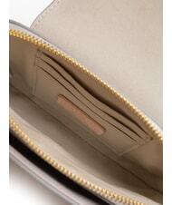 COCCINELLE FAINT Mini-Tasche aus gehämmertem Leder hellgrau - Damentaschen - 6