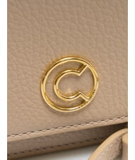 COCCINELLE TULIP Schultertasche aus gehämmertem Leder Puderrosa - Damentaschen - 5