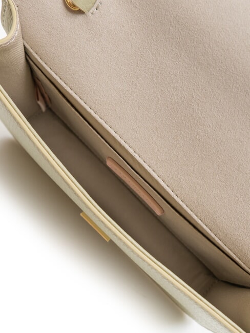 TULIP Schultertasche aus gehämmertem Leder Seladongrün - Damentaschen