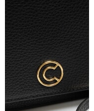 COCCINELLE TULIP Schultertasche aus gehämmertem Leder Schwarz - Damentaschen - 5