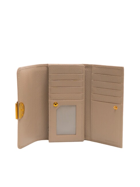 TALEA Kontinentale Brieftasche aus gehämmertem Leder Puderrosa - Brieftaschen Damen