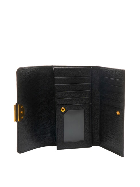 TALEA Kontinentale Brieftasche aus gehämmertem Leder Schwarz - Brieftaschen Damen