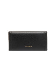COCCINELLE TALEA Kontinentale Brieftasche aus gehämmertem Leder Schwarz - Brieftaschen Damen - 3