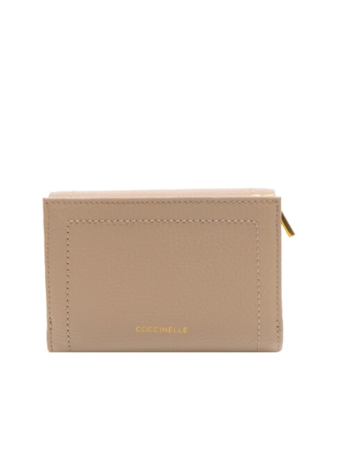 TALEA Mittelgroße Brieftasche aus gehämmertem Leder Puderrosa - Brieftaschen Damen