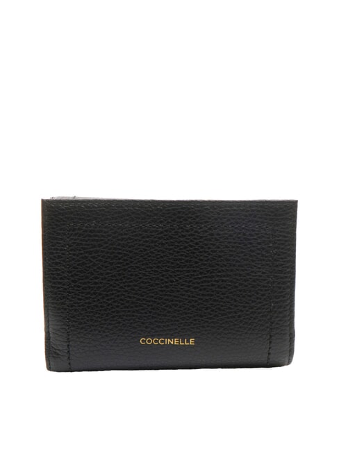 TALEA Mittelgroße Brieftasche aus gehämmertem Leder Schwarz - Brieftaschen Damen