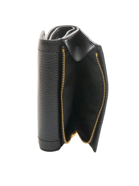 TALEA Mittelgroße Brieftasche aus gehämmertem Leder Schwarz - Brieftaschen Damen