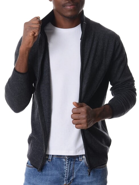 12GG Pullover dunkelgrau meliert - Herrenpullover