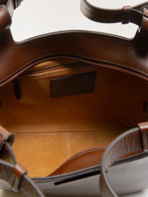 LUCIA Schultertasche aus Leder BRAUN - Damentaschen