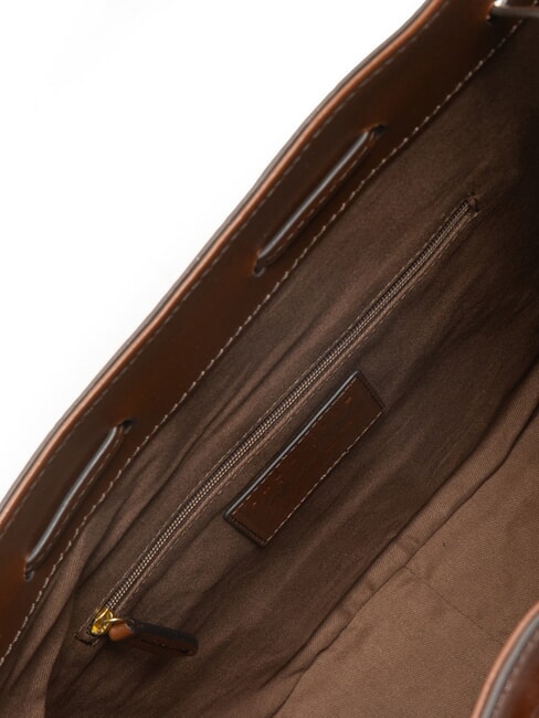 CARLOTTA Beuteltasche aus Leder BRAUN - Damentaschen