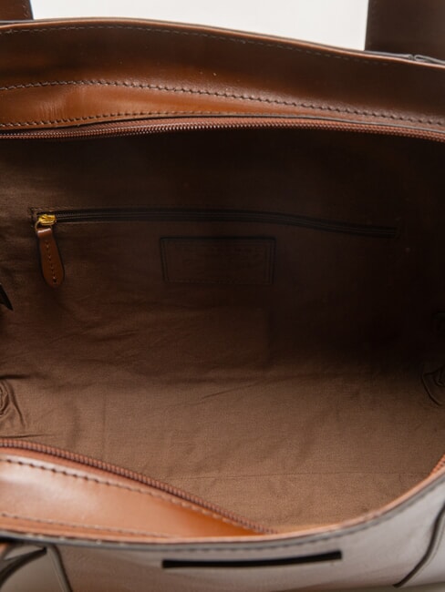 CARLOTTA Einkaufstasche aus Leder BRAUN - Damentaschen