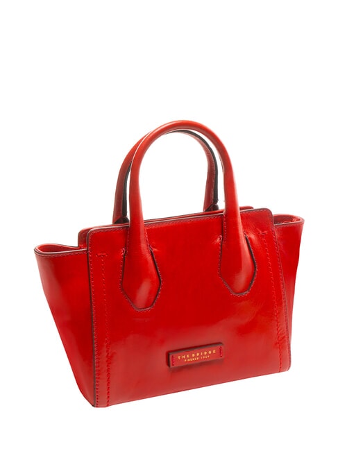 FIONA Leder-Tragetasche mit Schultergurt Flamenco-Abk. Gold - Damentaschen