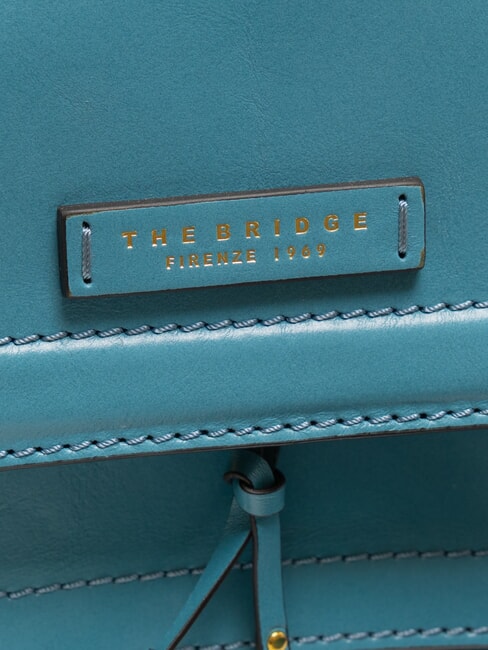 ELBA Ledertasche mit Schulterklappe ozeanblau ykk 370 - Damentaschen