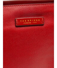 THE BRIDGE CARLOTTA Umhängetasche aus Leder Kirsche / Gold - Damentaschen - 3