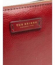 THE BRIDGE CARLOTTA Kosmetiktasche aus Leder Johannisbeere / Gold - Beauty-Case - 3