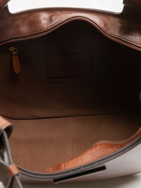 LUCIA Schultertasche aus Leder BRAUN - Damentaschen