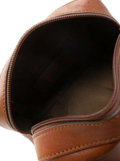 DAPHNE Mini-Kofferraumtasche aus Leder BRAUN - Damentaschen