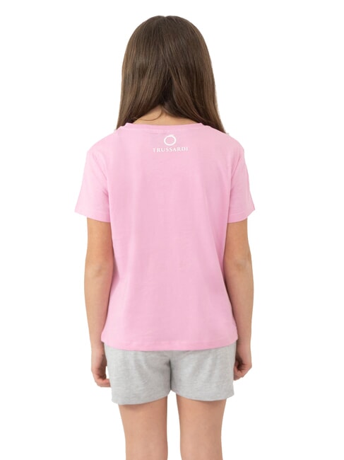 GRIGES Set aus T-Shirt und Bermudashorts rosa/grau meliert - Trainingsanzüge für Kinder