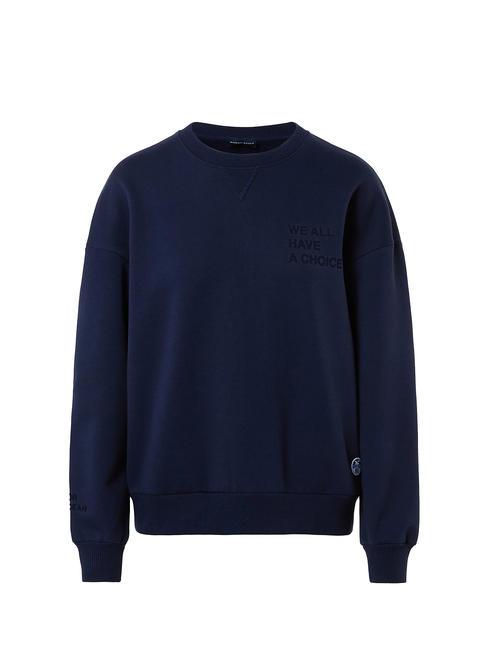 WE ALL HAVE A CHOICE Baumwoll-Sweatshirt Navy blau - Sweatshirts Damen