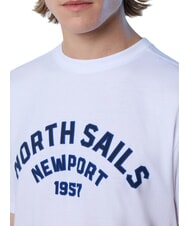 NORTH SAILS NEWPORT Baumwoll-T-Shirt mit Bogenlogo Wei&szlig; - Herren-T-Shirts - 3
