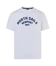 NORTH SAILS NEWPORT Baumwoll-T-Shirt mit Bogenlogo Wei&szlig; - Herren-T-Shirts - 4