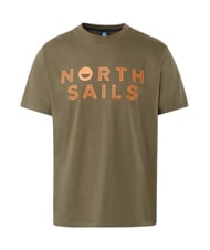 NORTH SAILS LINE PRINT Baumwoll-T-Shirt mit Maxi-Print staubige Oliven - Herren-T-Shirts - 4