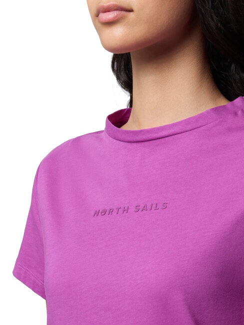 BASIC Kurzärmliges Baumwoll-T-Shirt mauve - T-Shirts und Tops für Damen