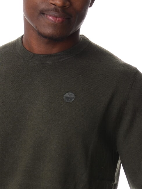 N|S Pullover mit Rundhalsausschnitt Waldgr&uuml;n - Herrenpullover