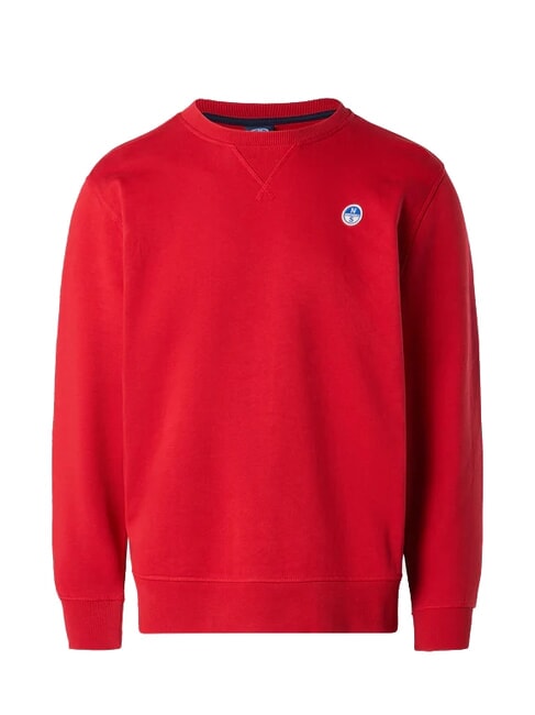 ROUND LOGO Sweatshirt mit Rundhalsausschnitt aus Baumwolle rote Lava - Sweatshirts Herren