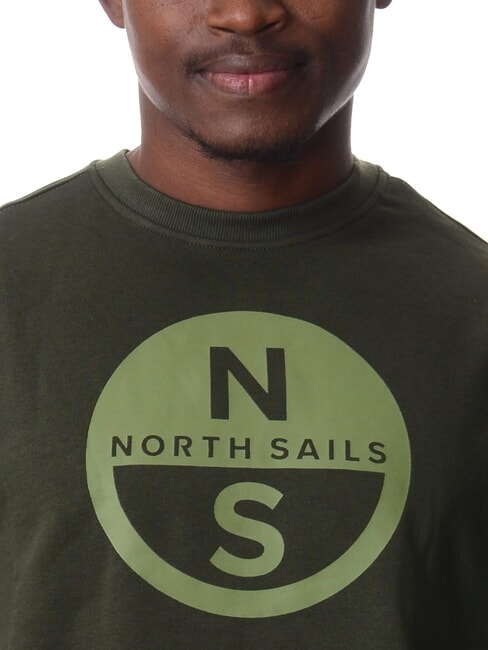 GRAPHIC Sweatshirt mit Rundhalsausschnitt aus Baumwolle Waldgrün - Sweatshirts Herren