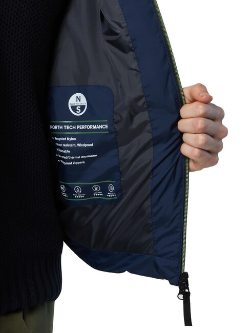 LASER PUFFER Mittellange Daunenjacke Navy blau - Daunenjacken f&uuml;r Herren