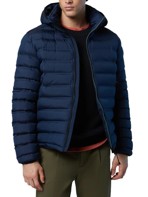 LASER PUFFER Mittellange Daunenjacke Navy blau - Daunenjacken für Herren