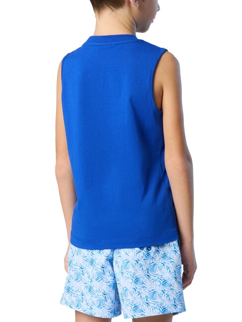 PRINTED KIDS Baumwollpullover mit Armausschnitt Surfblau - Kinder-T-Shirt