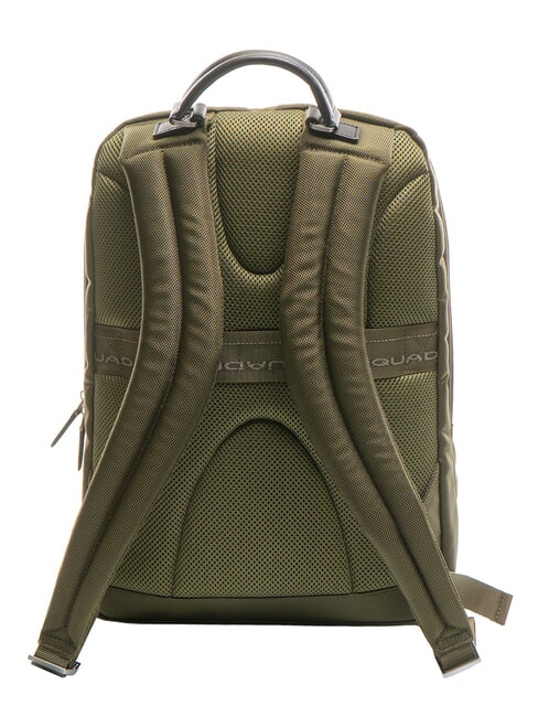 LINK Rucksack aus Leder und Stoff, 15,6-Zoll-PC-Halterung GRÜN - PC-Rucksäcke