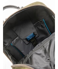 PIQUADRO LINK Rucksack aus Leder und Stoff, 15,6-Zoll-PC-Halterung GRÜN - PC-Rucksäcke - 5