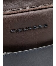 PIQUADRO BLACK SQUARE One-Shoulder-Rucksack aus Leder blau/dunkelbraun - PC-Rucksäcke - 3