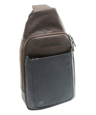 PIQUADRO BLACK SQUARE One-Shoulder-Rucksack aus Leder blau/dunkelbraun - PC-Rucksäcke - 4