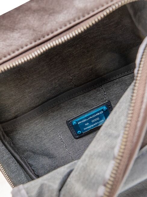 BLACK SQUARE One-Shoulder-Rucksack aus Leder blau/dunkelbraun - PC-Rucksäcke