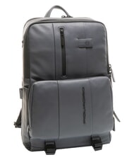 PIQUADRO URBAN  15,6-Zoll-Laptop-Rucksack aus Leder GRAU - PC-Rucksäcke - 5