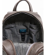 PIQUADRO BLACK SQUARE  13,3-Zoll-Laptop-Rucksack aus Leder MORO - PC-Rucksäcke - 5