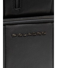 PIQUADRO URBAN BTOB 14" Laptop-Rucksack aus Leder Schwarz - PC-Rucksäcke - 3