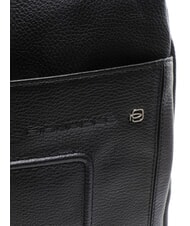 PIQUADRO VIBE One-Shoulder-Tasche aus Leder Schwarz - Umhängetaschen Herren - 4