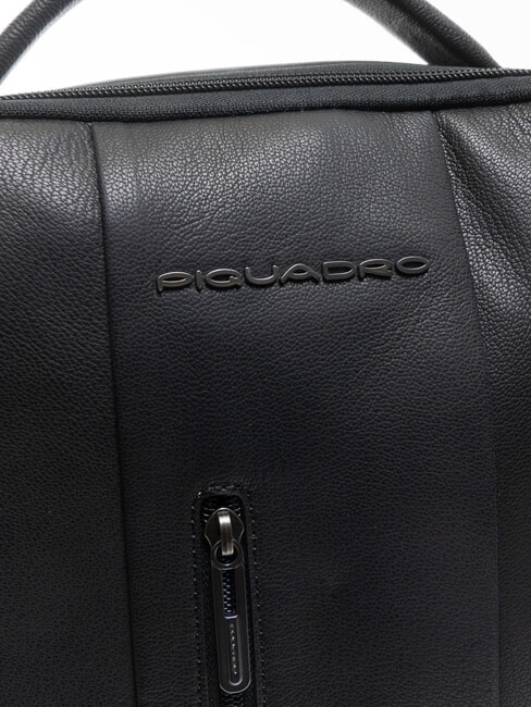 URBAN BTOB Lederrucksack für 15,6"-Laptop Schwarz - PC-Rucksäcke