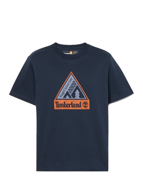 OUTDOOR INSPIRED  Baumwoll-T-Shirt dunkler Saphir - Herren-T-Shirts